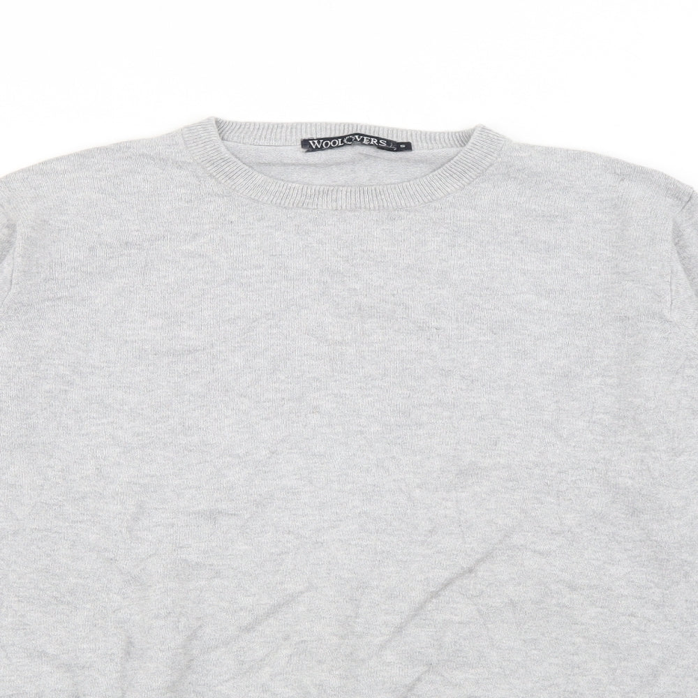 Woolovers Womens Grey Crew Neck  Wool Pullover Jumper Size S