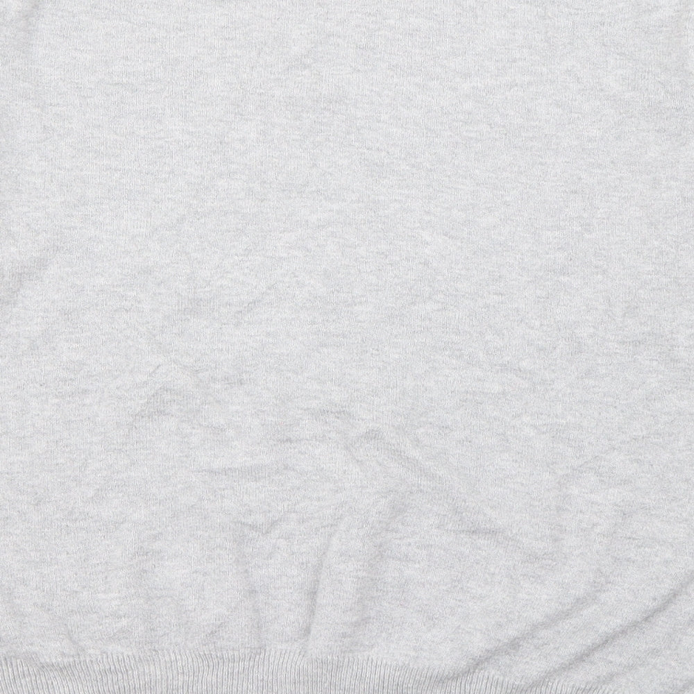 Woolovers Womens Grey Crew Neck  Wool Pullover Jumper Size S