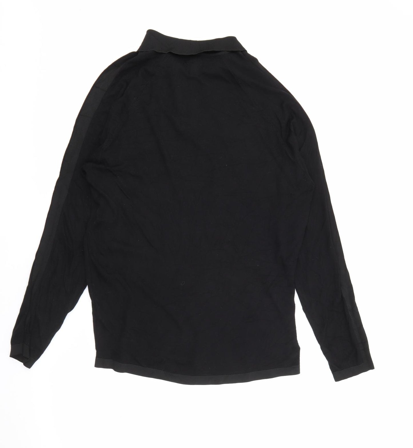 River Island Womens Black Collared  Viscose Pullover Jumper Size XL