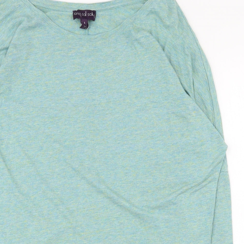 Long Tall Sally Womens Green  Viscose Basic T-Shirt Size S Round Neck