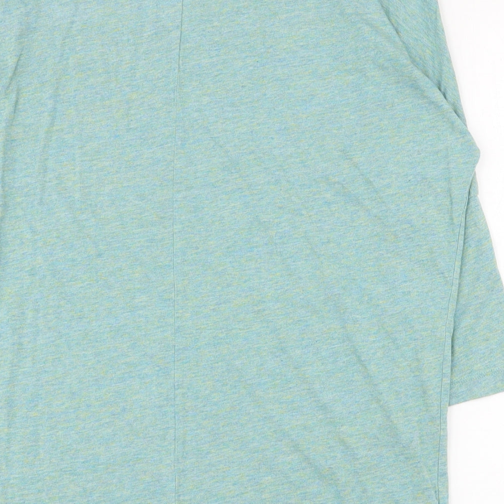 Long Tall Sally Womens Green  Viscose Basic T-Shirt Size S Round Neck