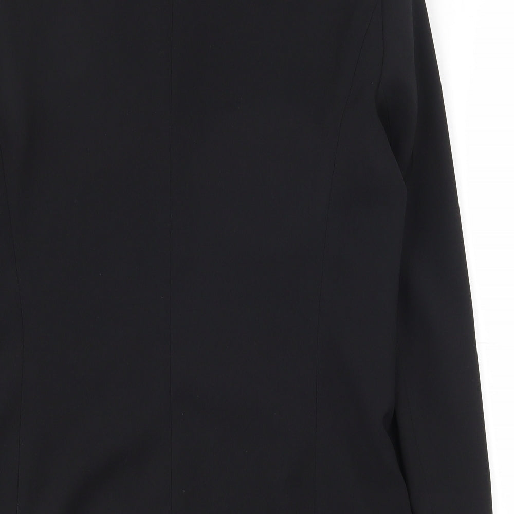 Dunnes Stores Womens Black   Jacket  Size 10  Zip - Shoulder pads