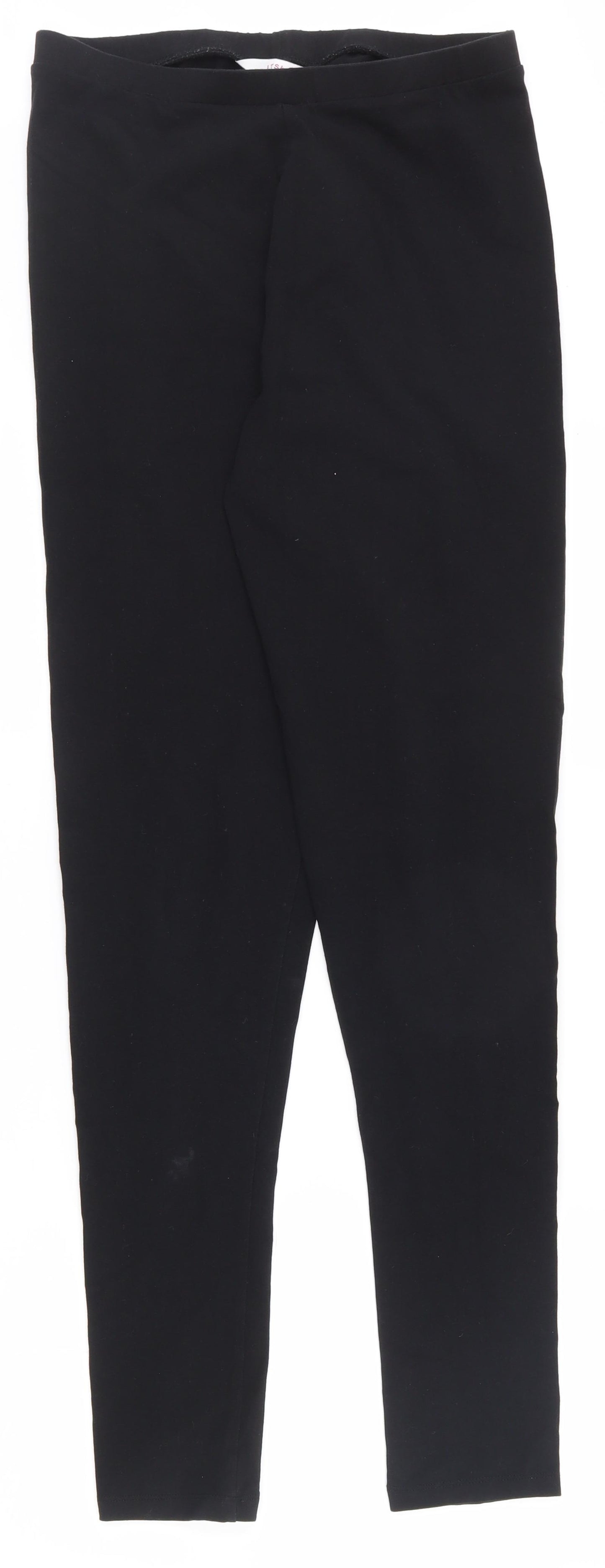 Long Tall Sally Womens Black  Cotton Jogger Leggings Size M L32.5 in