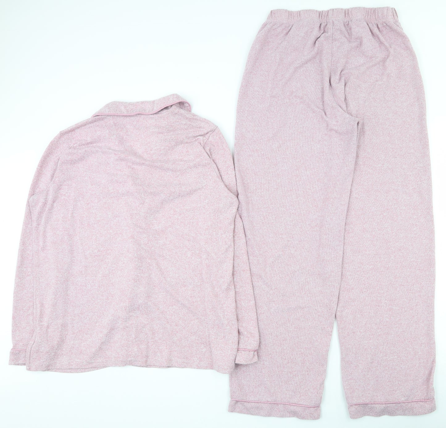 Primark Womens Pink  Polyester Top Pyjama Set Size 12  Button - 12-14