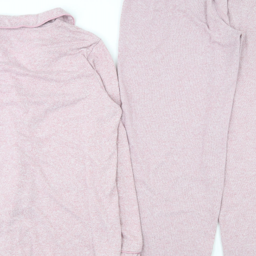 Primark Womens Pink  Polyester Top Pyjama Set Size 12  Button - 12-14