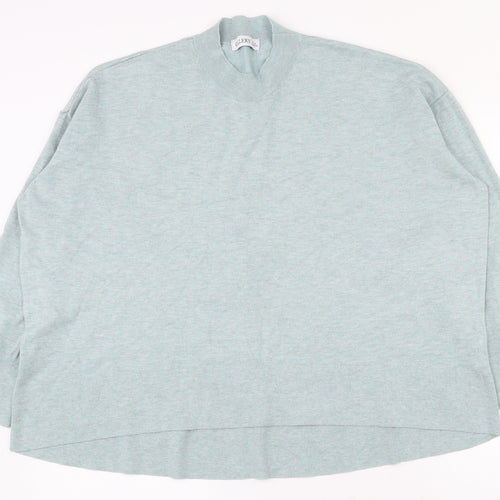 Gallery Womens Green High Neck  Viscose Pullover Jumper Size M