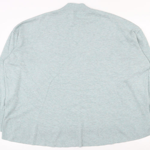 Gallery Womens Green High Neck  Viscose Pullover Jumper Size M