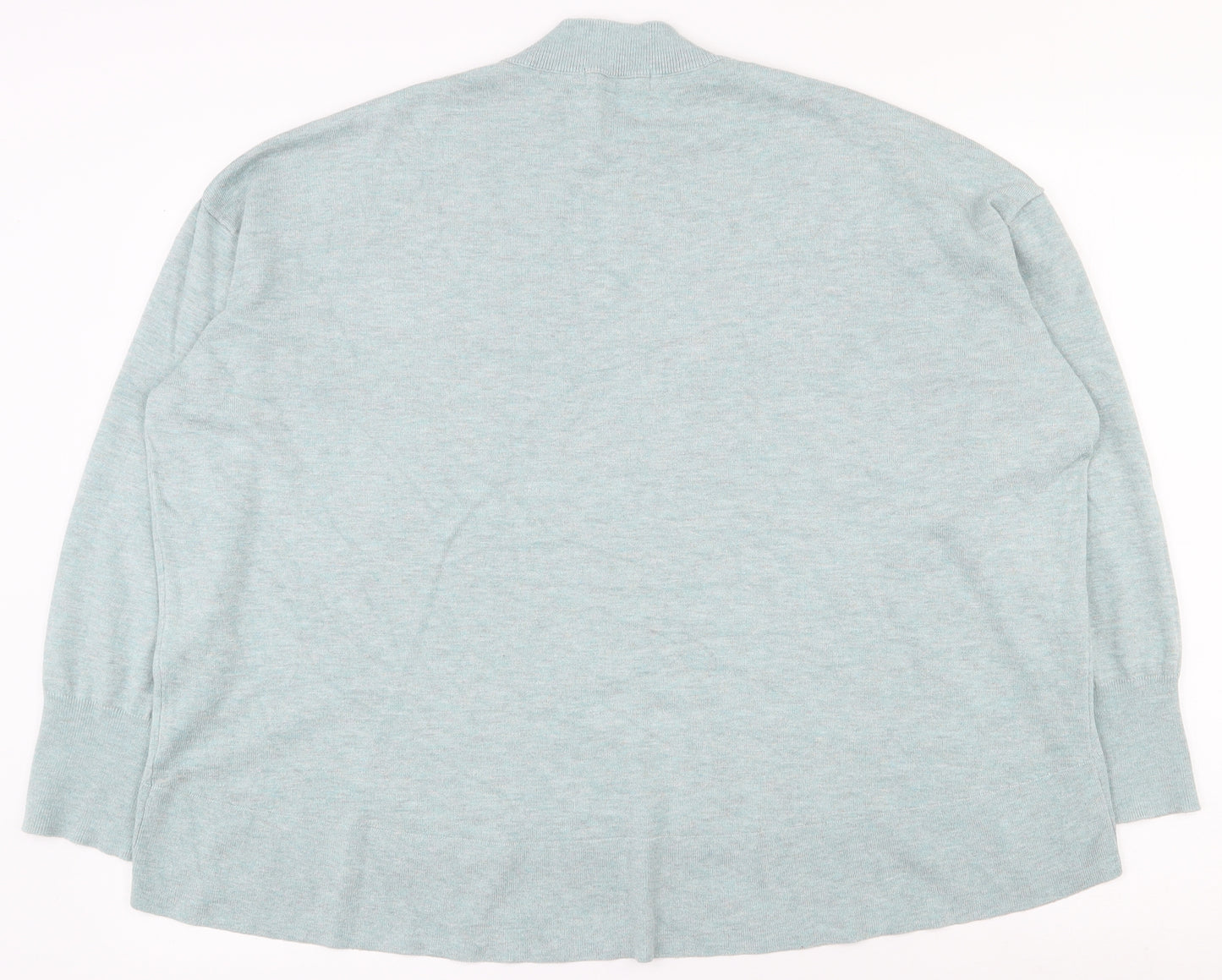 Gallery Womens Green High Neck  Viscose Pullover Jumper Size M