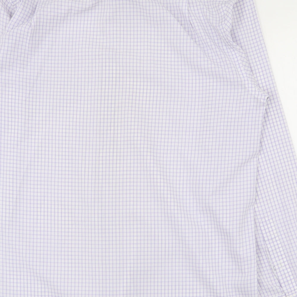 Cedar Wood State Mens White Geometric Cotton  Dress Shirt Size 15.5 Collared Button