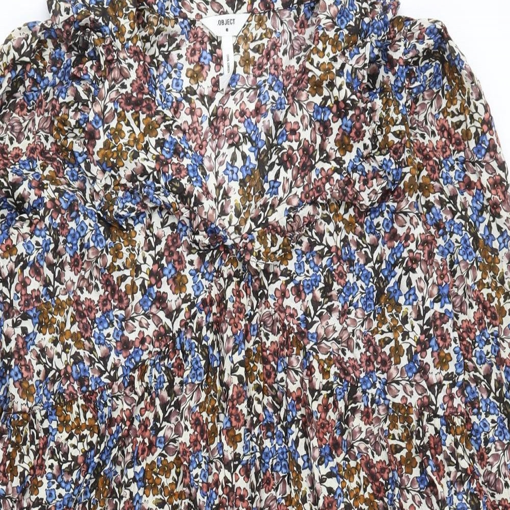 Object Womens Multicoloured Fair Isle 100% Cotton Fit & Flare  Size 12  Collared Pullover