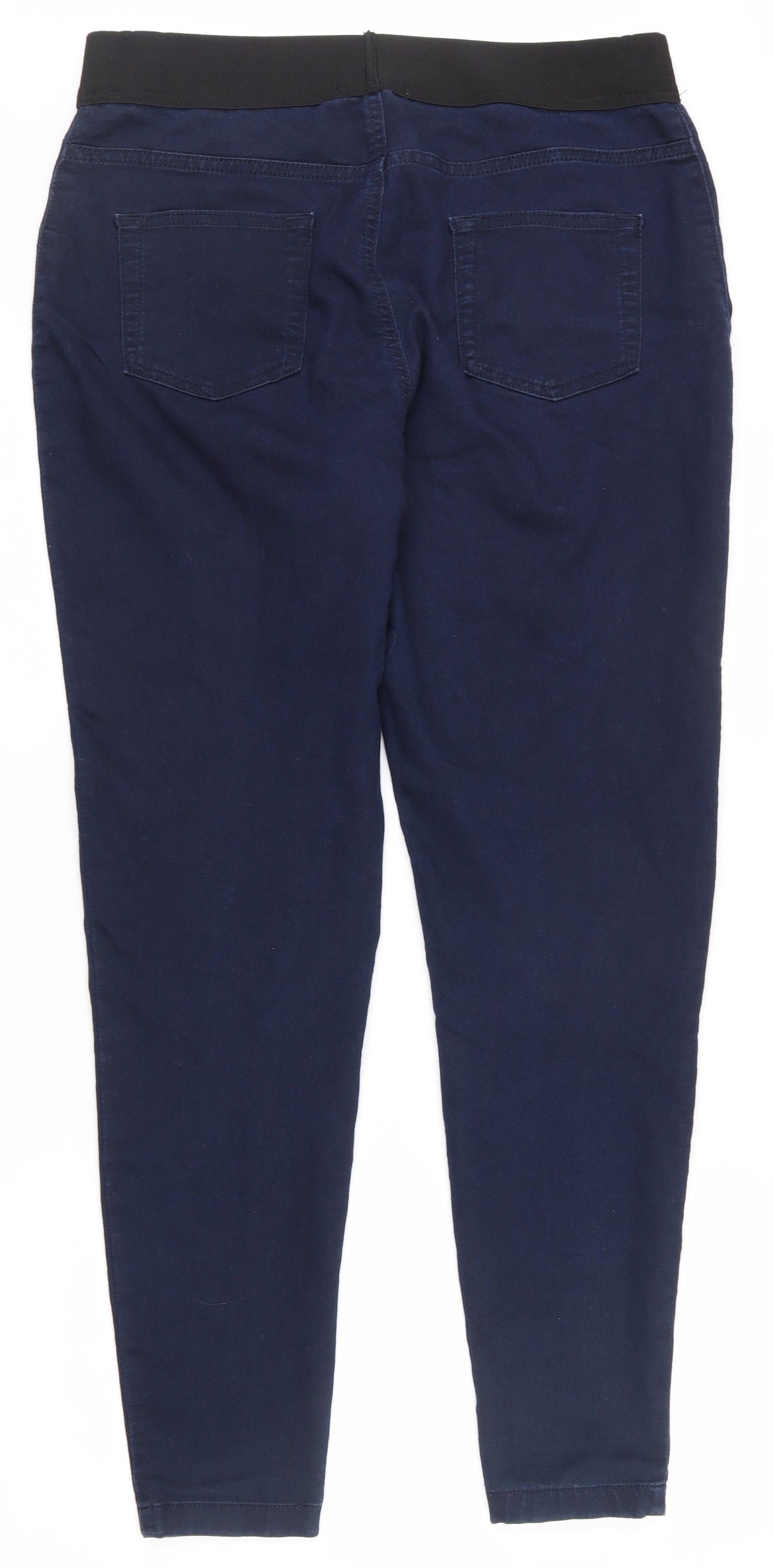 Marks and Spencer Womens Blue  Cotton Jegging Leggings Size 16 L30 in