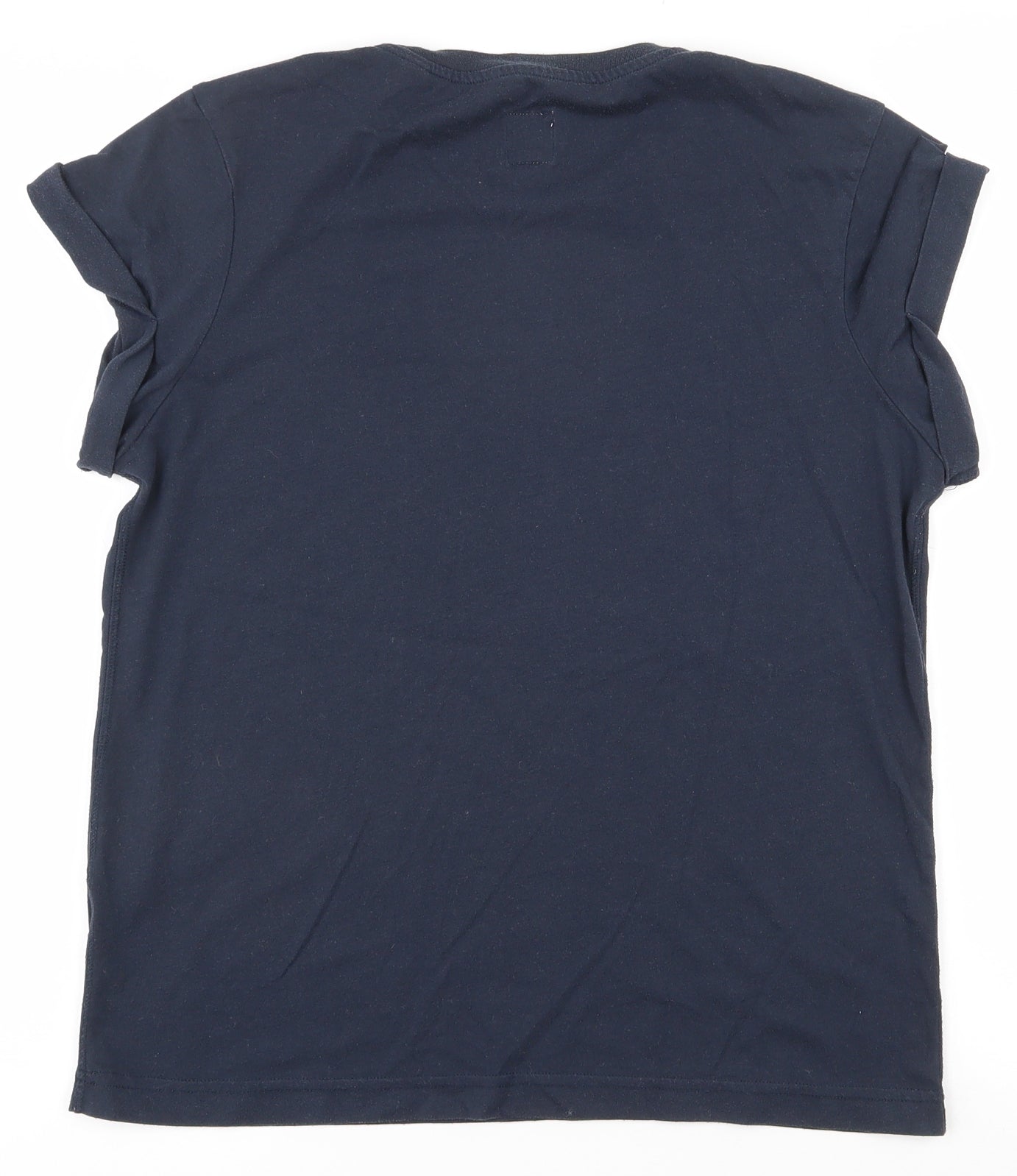 Jack Wills Womens Blue  Cotton Basic T-Shirt Size 8 Round Neck