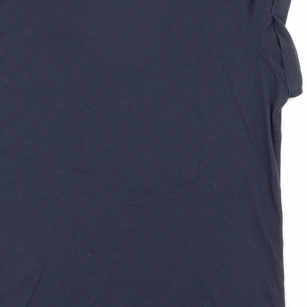 Jack Wills Womens Blue  Cotton Basic T-Shirt Size 8 Round Neck