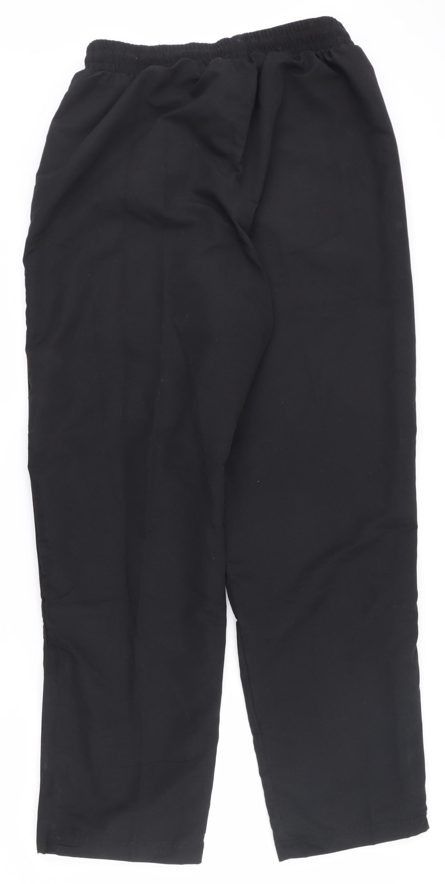Slazenger Mens Black  100% Polyester Jogger Trousers Size M L27 in Regular Drawstring - Zip ankles