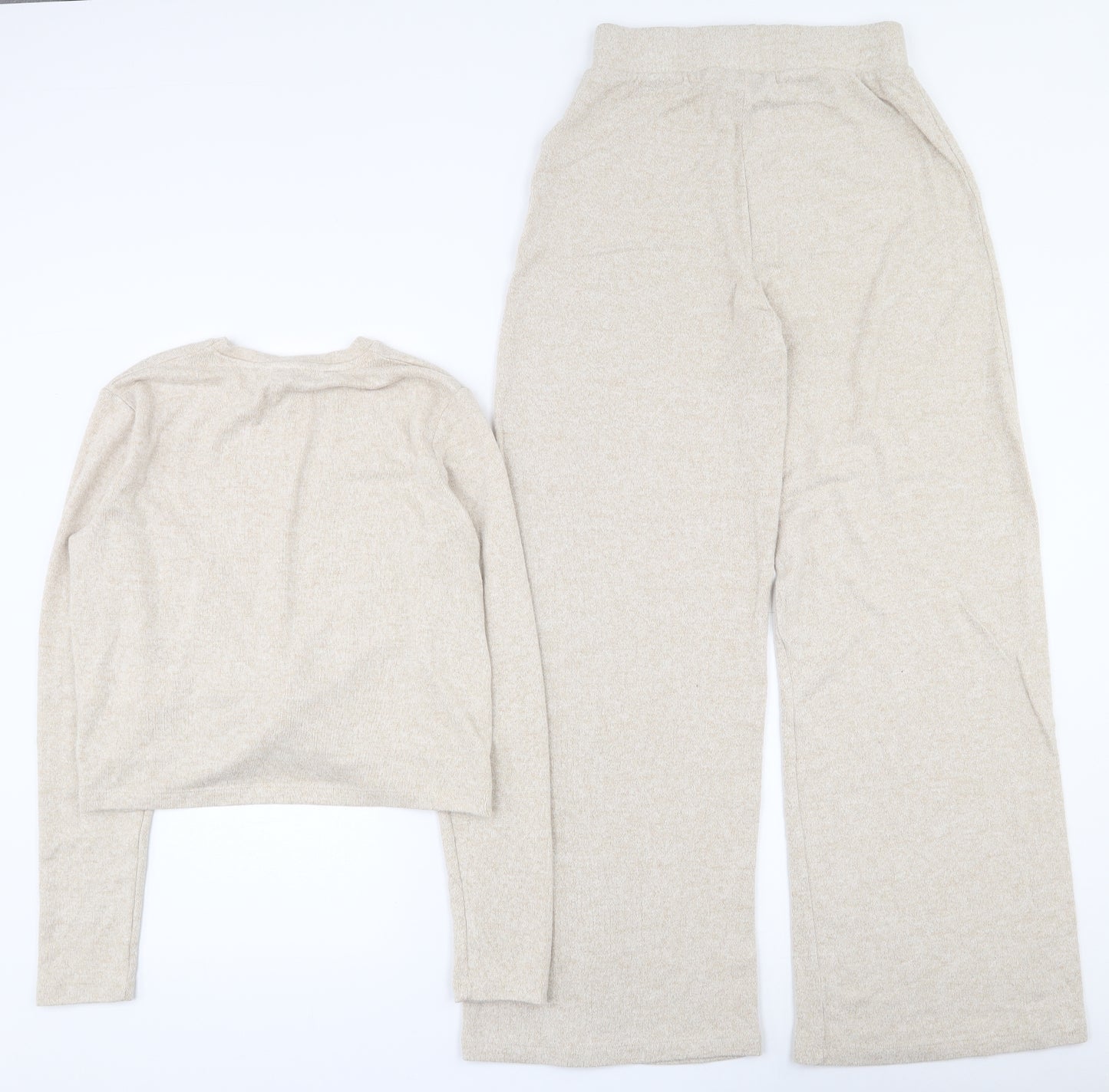 Lipsy Womens Beige  Viscose Top Pyjama Set Size 10