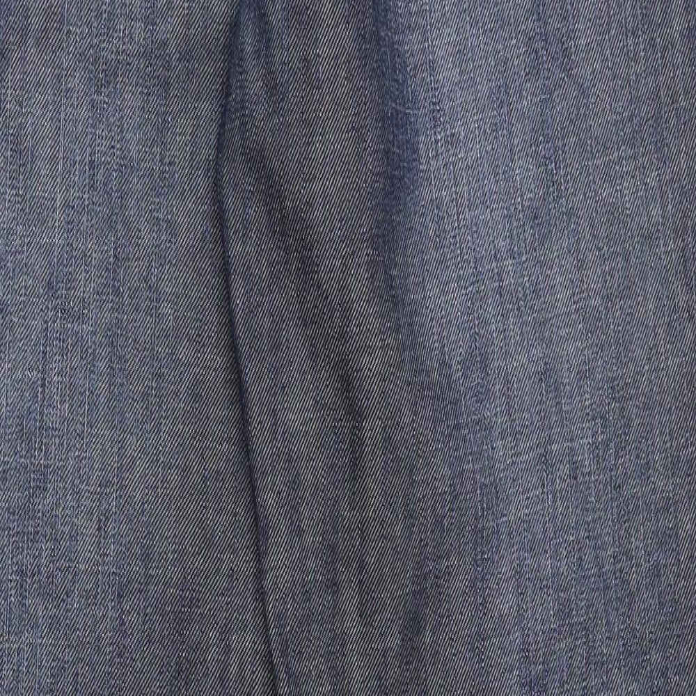NEXT Mens Blue  Cotton Straight Jeans Size 32 L32 in Regular Zip