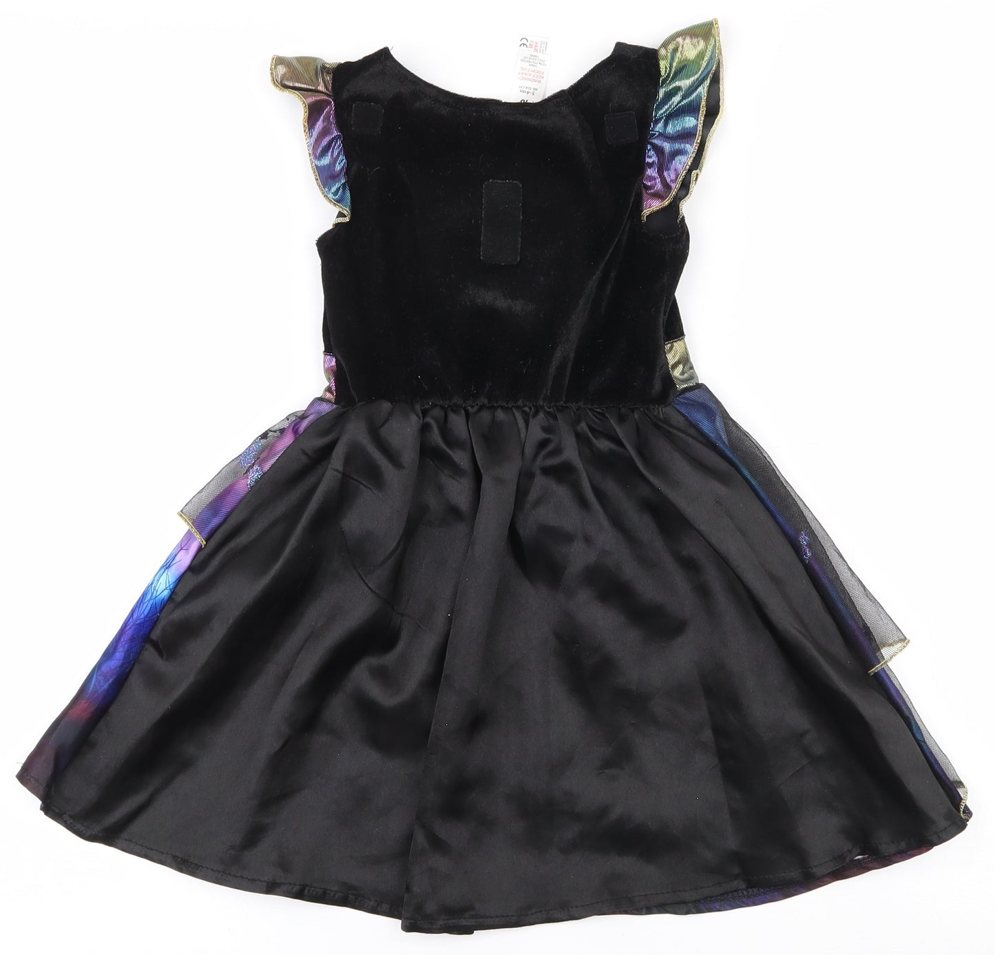TU Girls Multicoloured  100% Polyester Fit & Flare  Size 3-4 Years  Square Neck Pullover - Batgirl fancy dress costume,Cape not included