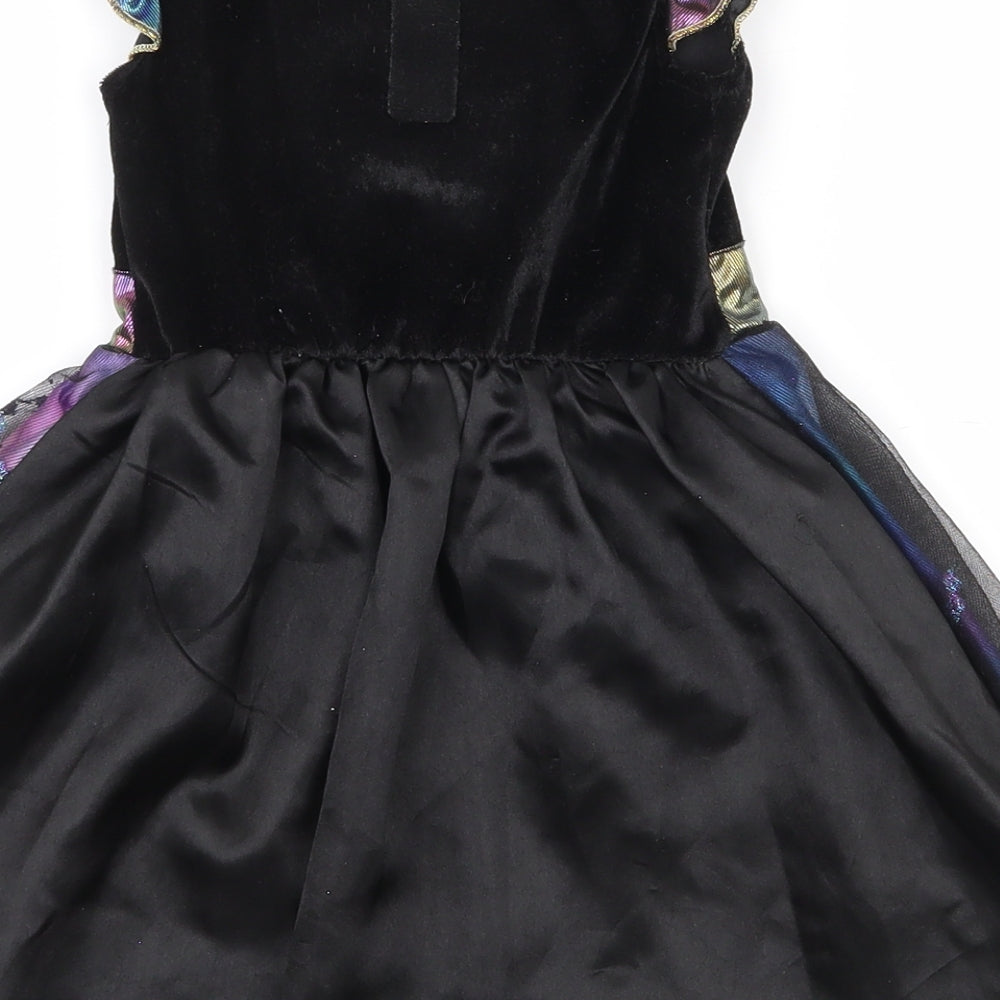 TU Girls Multicoloured  100% Polyester Fit & Flare  Size 3-4 Years  Square Neck Pullover - Batgirl fancy dress costume,Cape not included