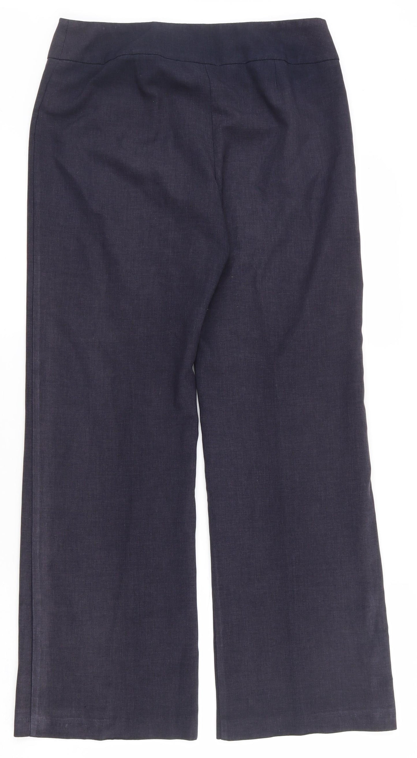 F&F Womens Blue  Polyester Trousers  Size 8 L28 in Regular Zip