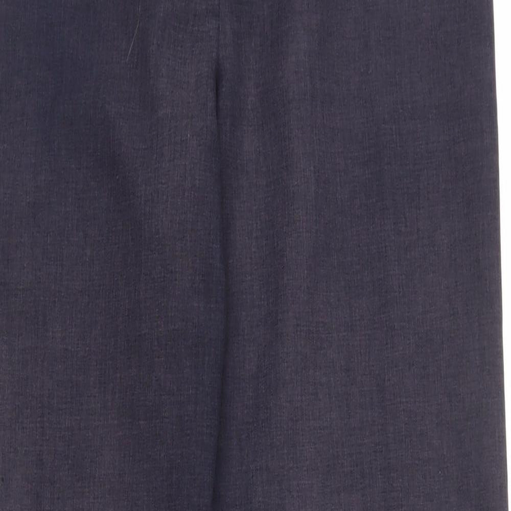 F&F Womens Blue  Polyester Trousers  Size 8 L28 in Regular Zip
