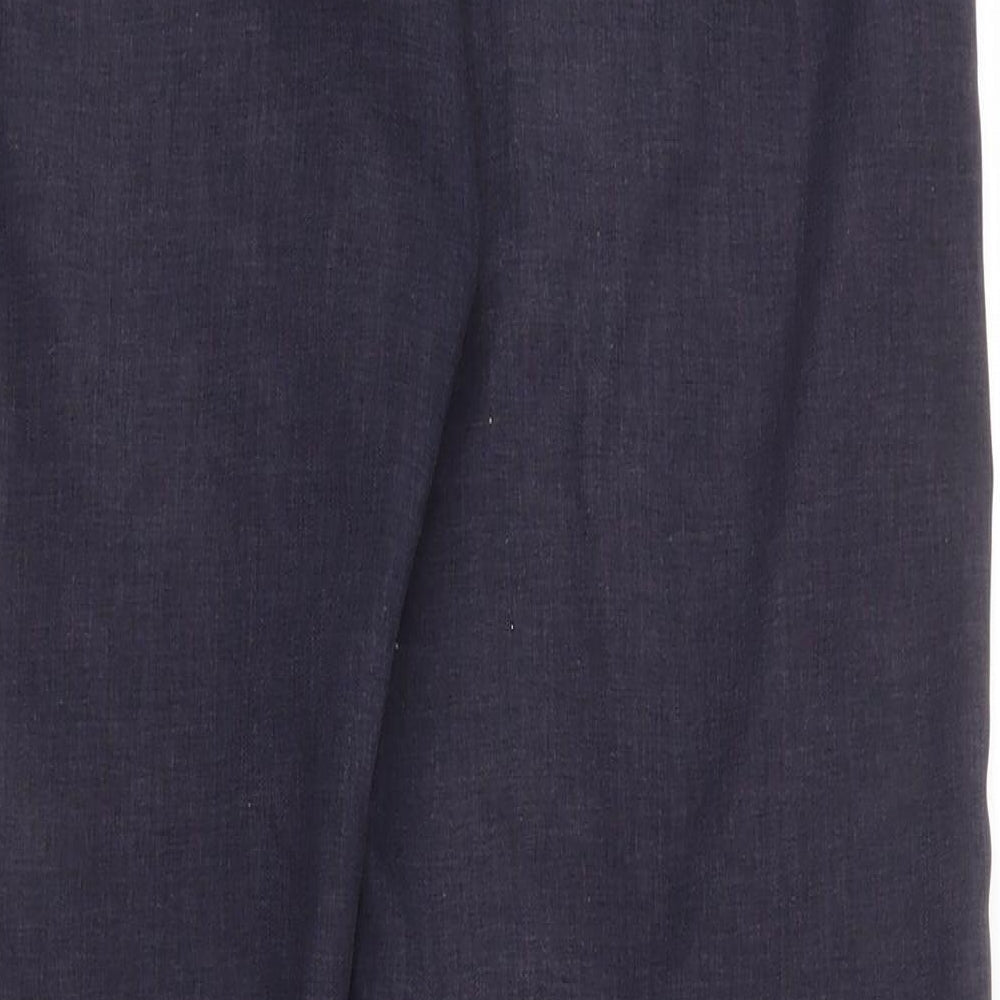 F&F Womens Blue  Polyester Trousers  Size 8 L28 in Regular Zip