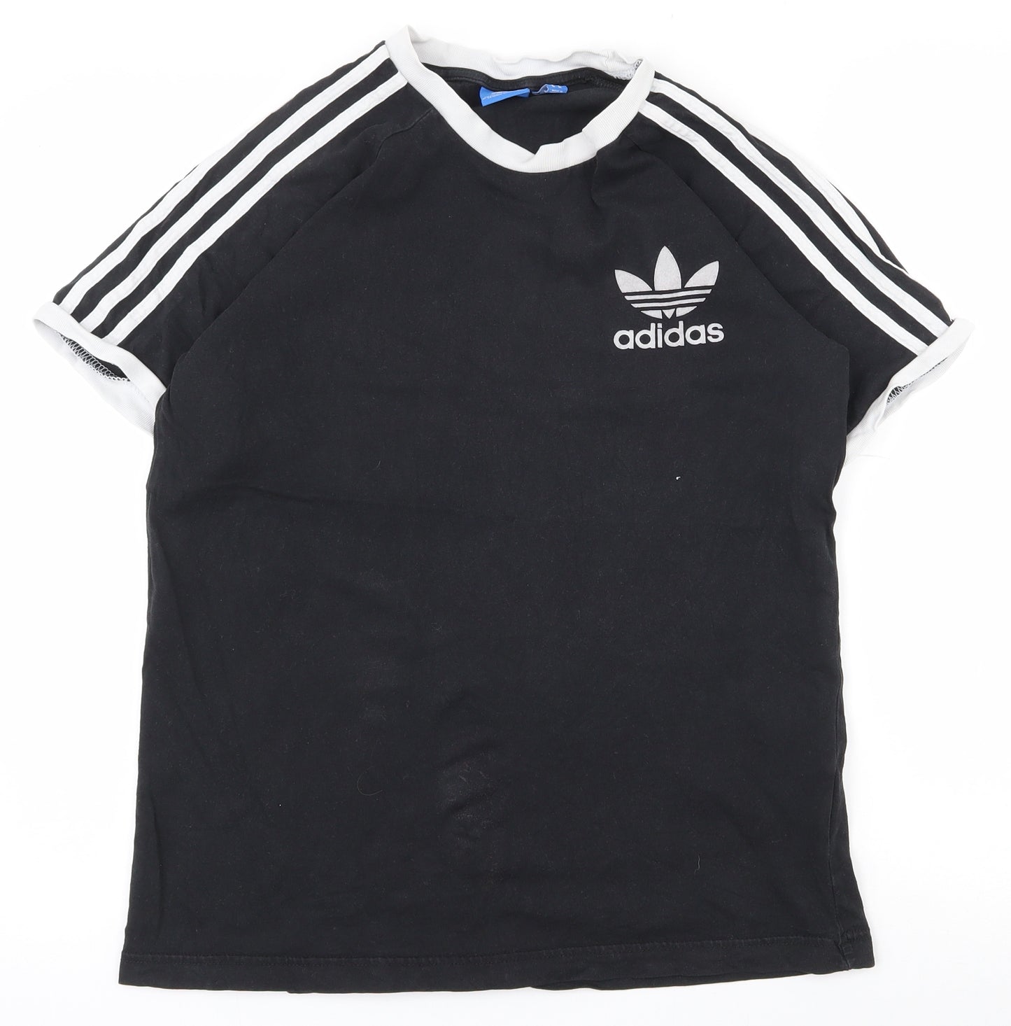 adidas Mens Black  100% Cotton Pullover T-Shirt Size M Crew Neck Pullover