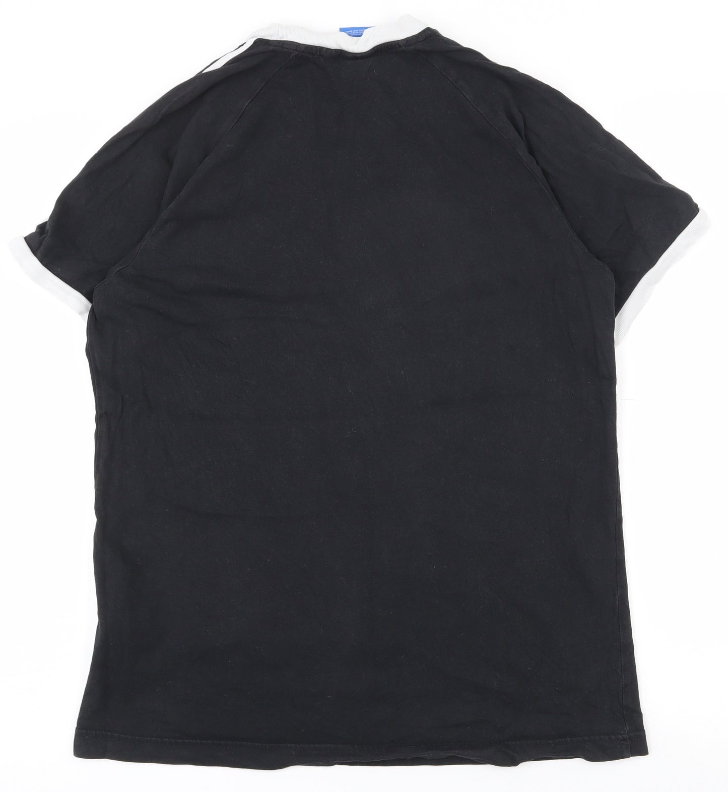 adidas Mens Black  100% Cotton Pullover T-Shirt Size M Crew Neck Pullover