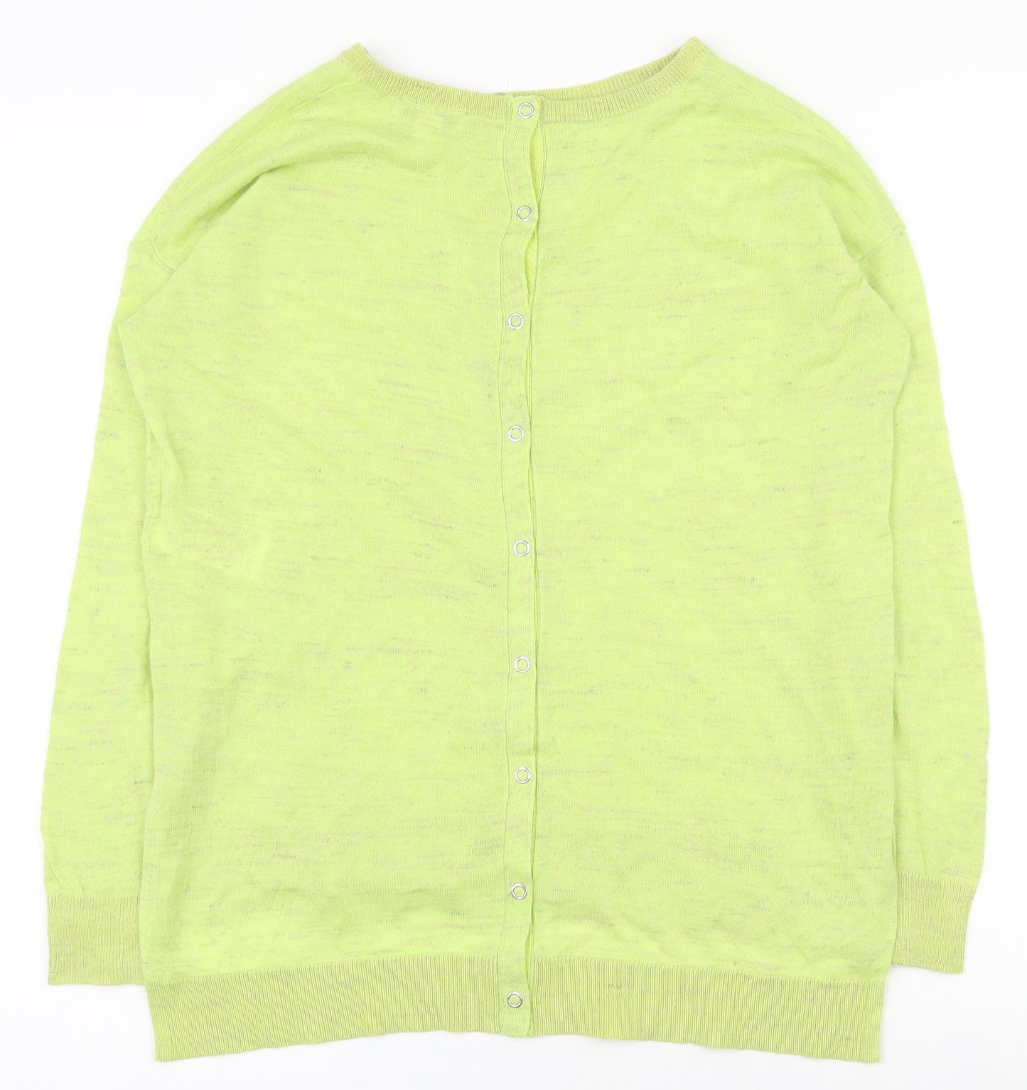 Whistles Womens Green Round Neck  Acrylic Cardigan Jumper Size S   - Snap closure