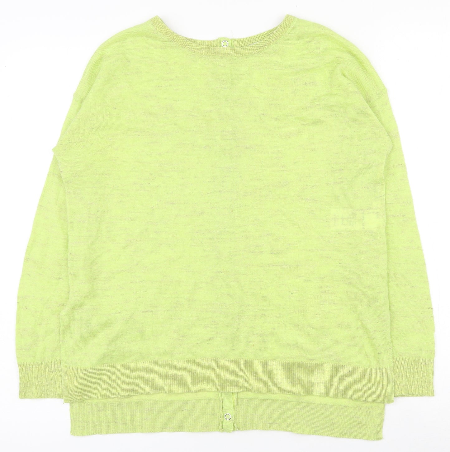 Whistles Womens Green Round Neck  Acrylic Cardigan Jumper Size S   - Snap closure