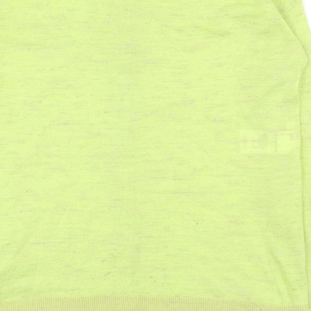 Whistles Womens Green Round Neck  Acrylic Cardigan Jumper Size S   - Snap closure