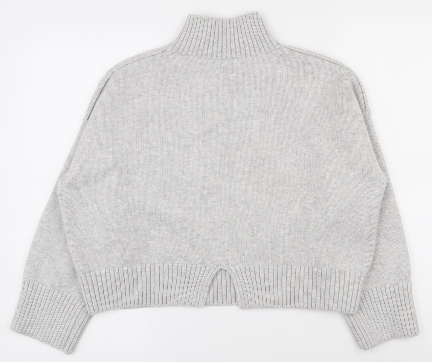 River Island Womens Grey High Neck  Acrylic Pullover Jumper Size L