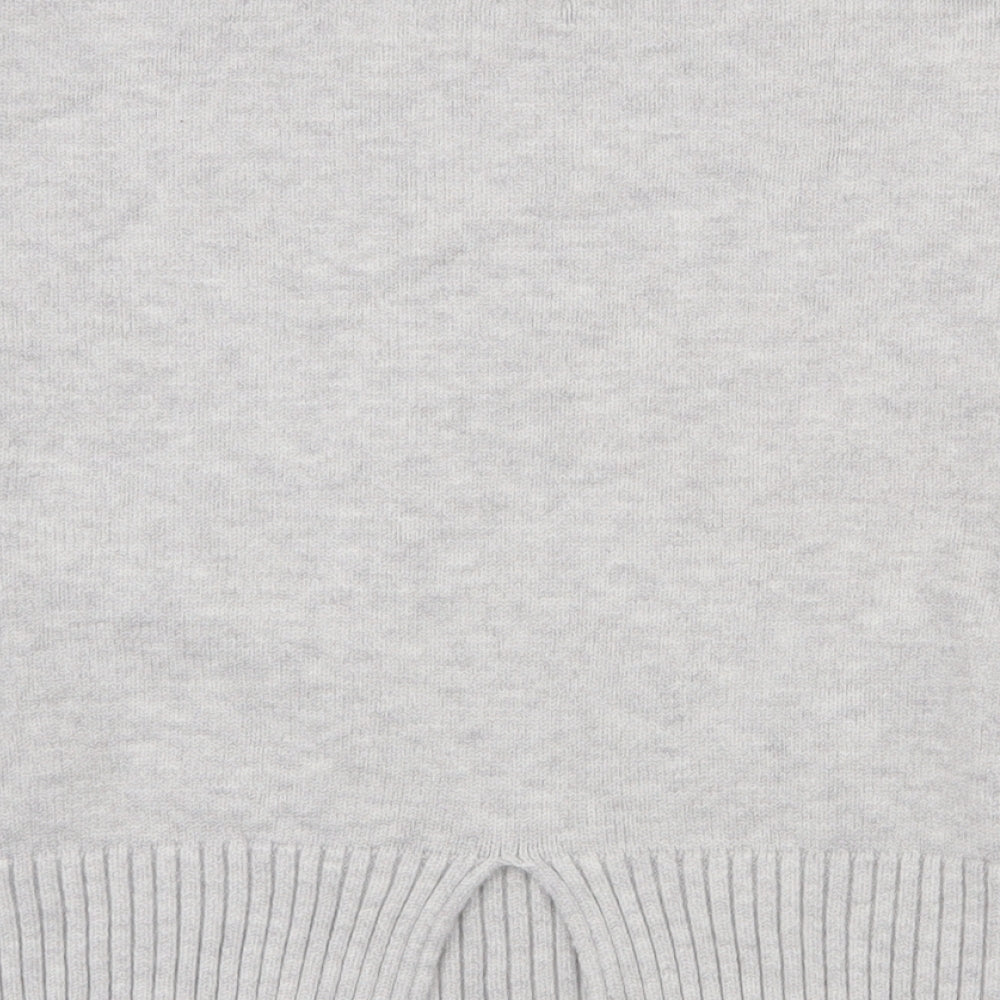 River Island Womens Grey High Neck  Acrylic Pullover Jumper Size L