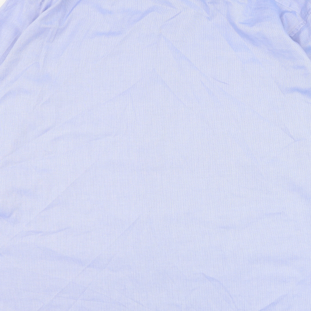 Taylor & Wright Mens Blue  Cotton  Dress Shirt Size 17 Collared Button