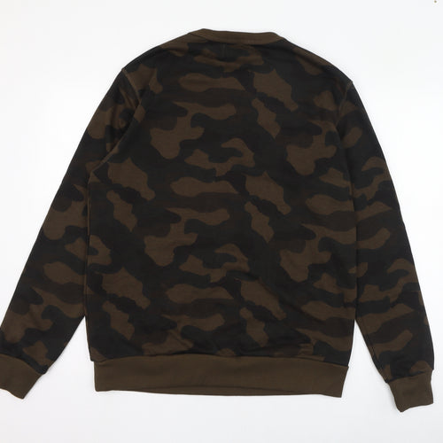 Primark Mens Green Camouflage Polyester Pullover Sweatshirt Size L