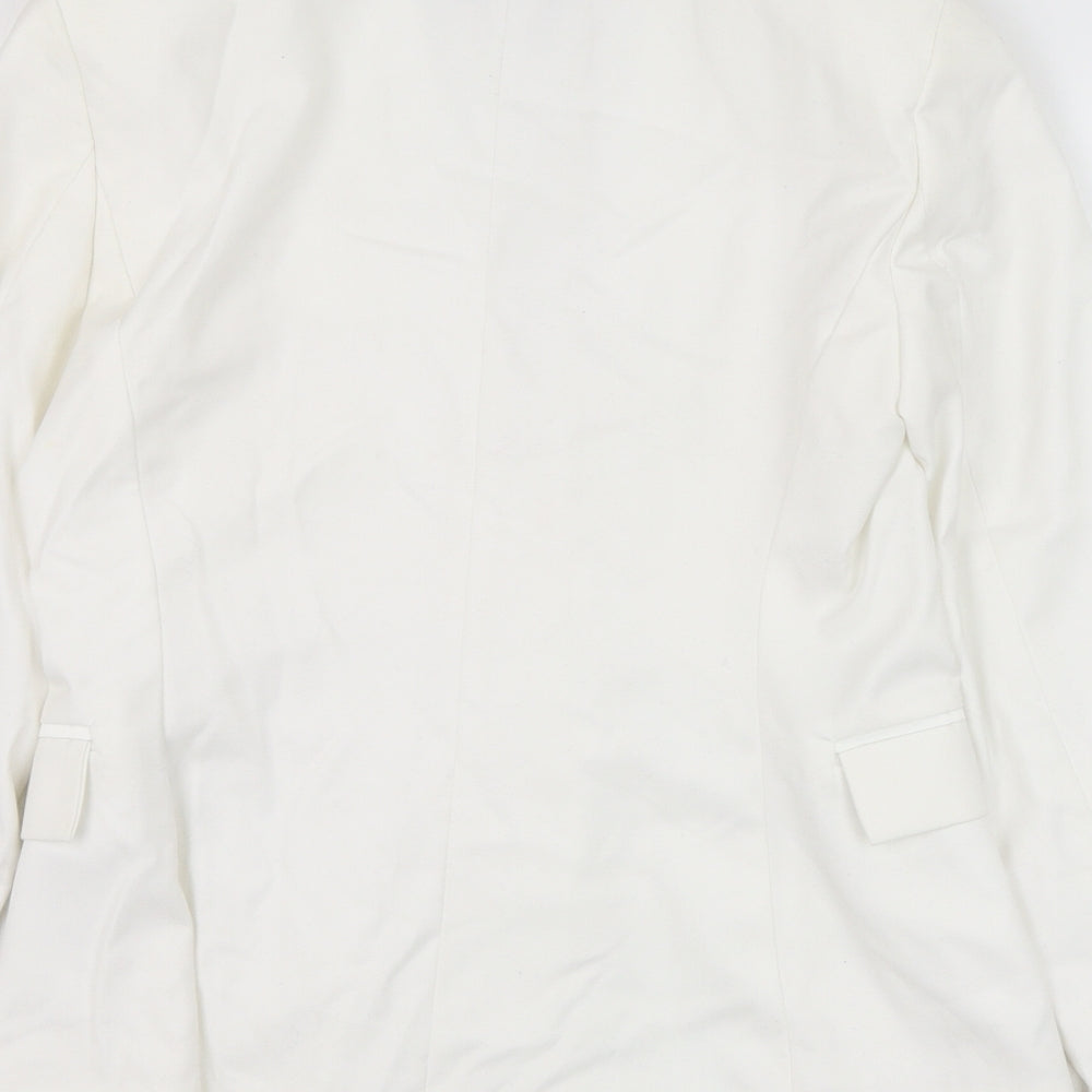 New Look Womens White   Jacket Blazer Size 8  Button