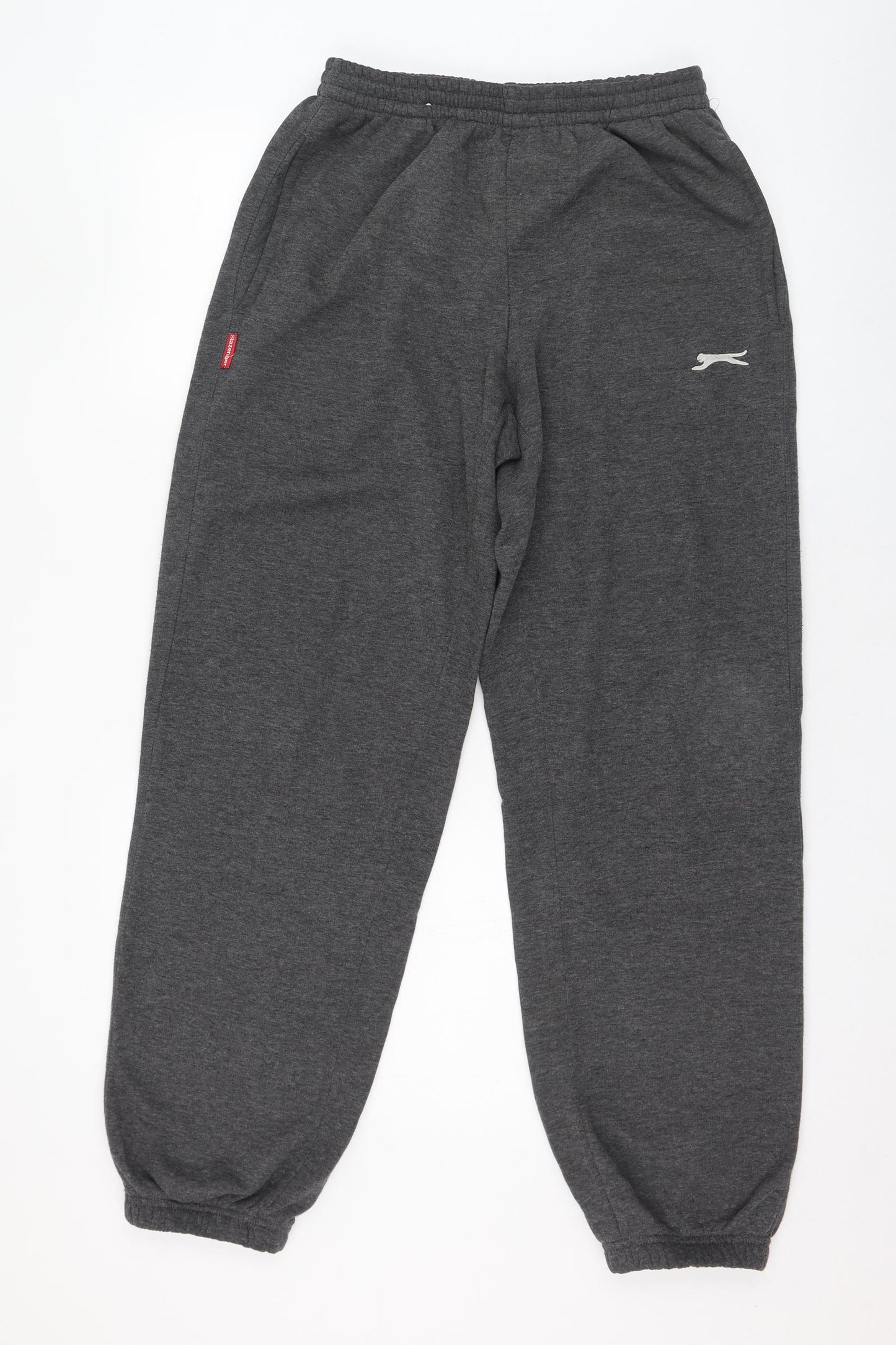 Slazenger Mens Grey  Polyester Jogger Trousers Size S L30 in Regular