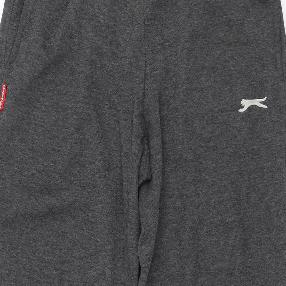 Slazenger Mens Grey  Polyester Jogger Trousers Size S L30 in Regular