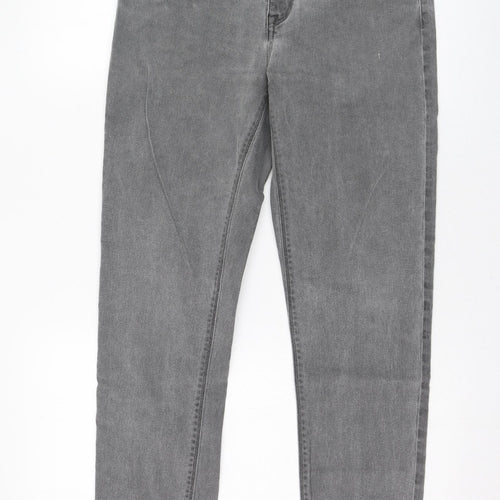ASOS Womens Grey  Cotton Skinny Jeans Size 30 L28 in Regular Zip