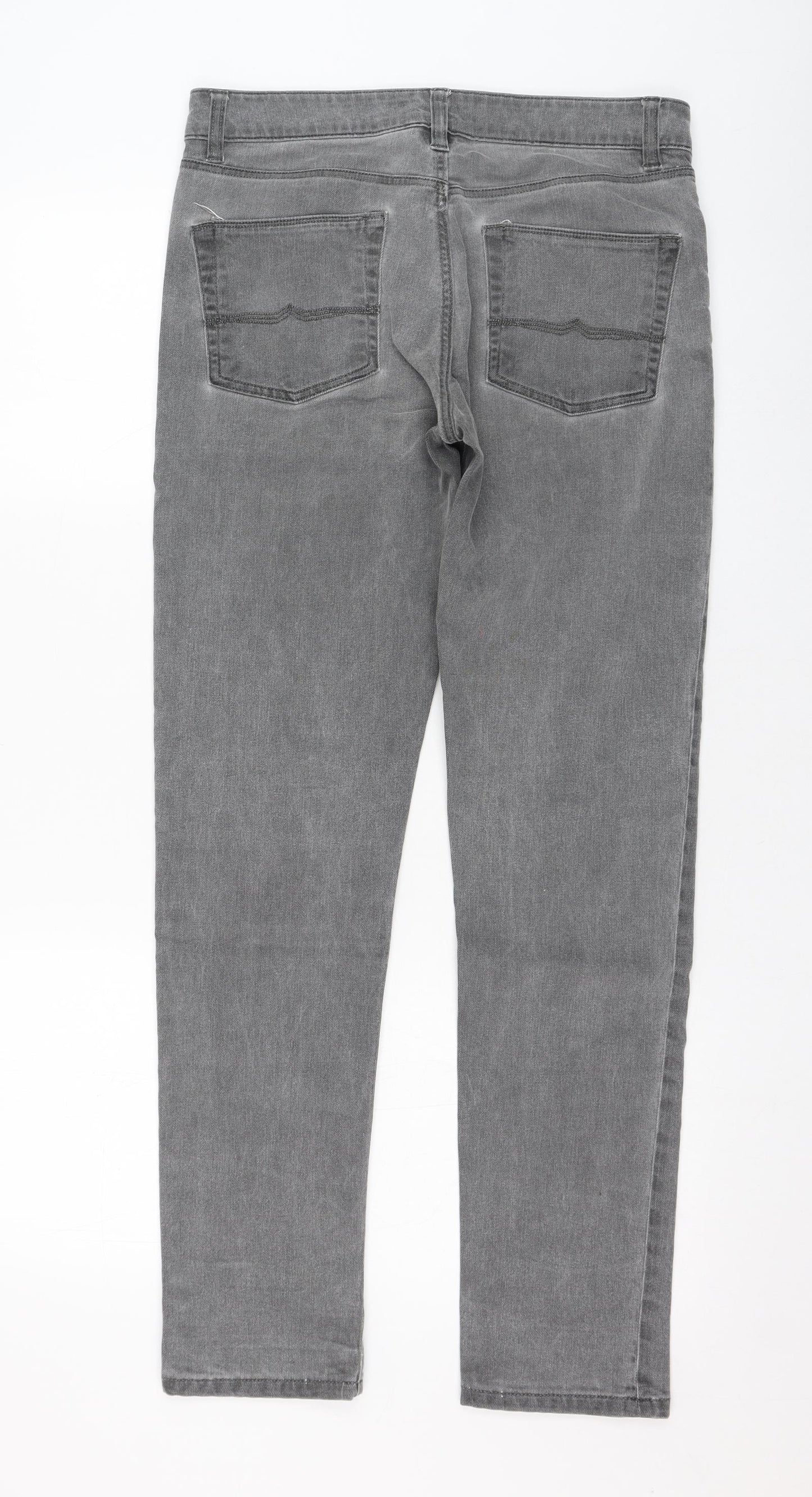 ASOS Womens Grey  Cotton Skinny Jeans Size 30 L28 in Regular Zip