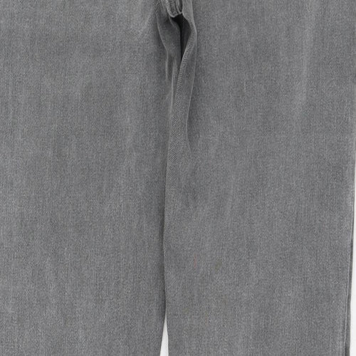 ASOS Womens Grey  Cotton Skinny Jeans Size 30 L28 in Regular Zip