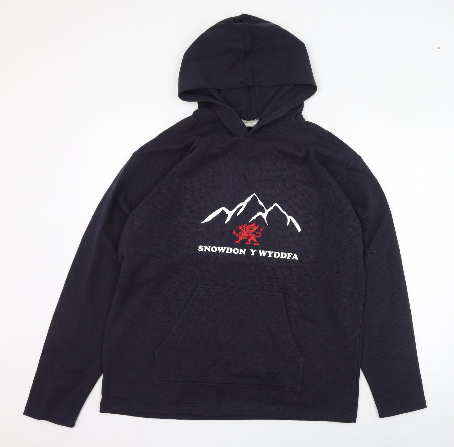 Teejac Mens Blue  Cotton Pullover Hoodie Size M   - Snowdon