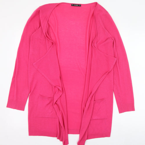 Dunes Womens Pink Round Neck  Acrylic Cardigan Jumper Size L
