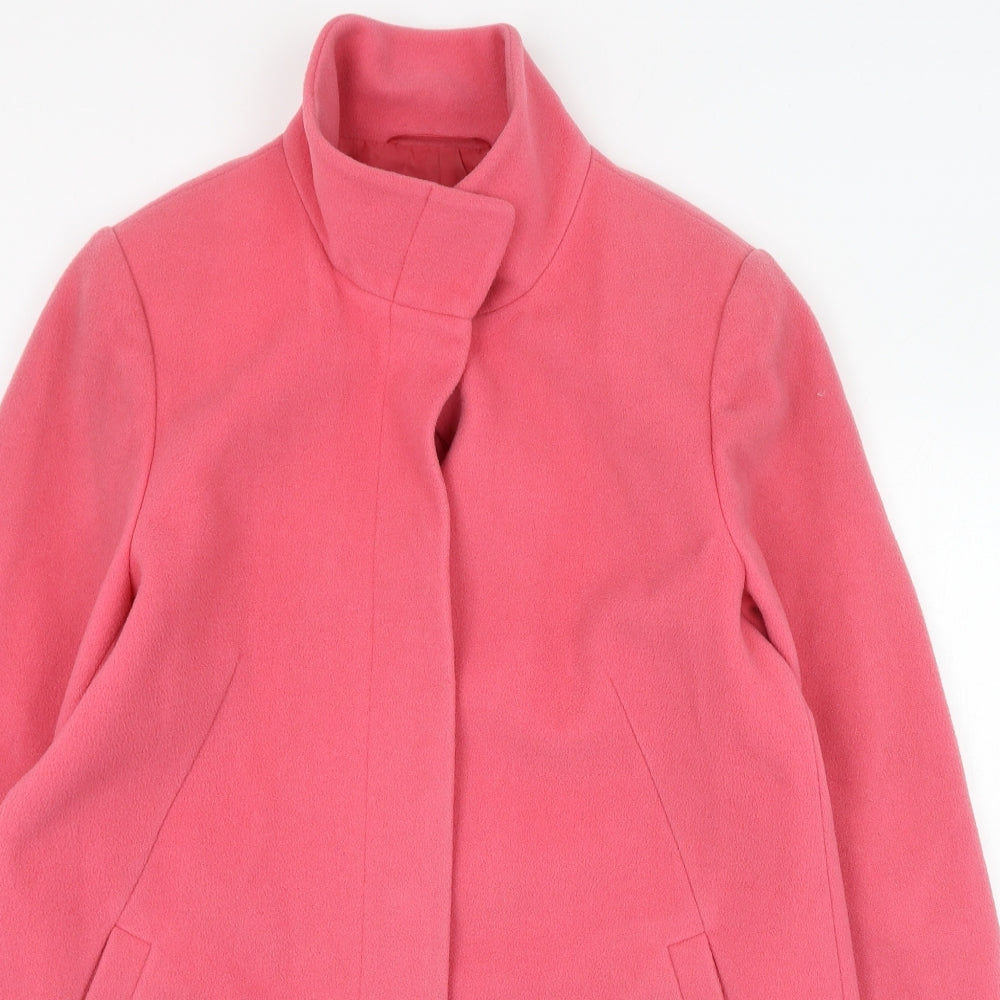 Marks and Spencer Womens Pink   Overcoat Coat Size 12  Button
