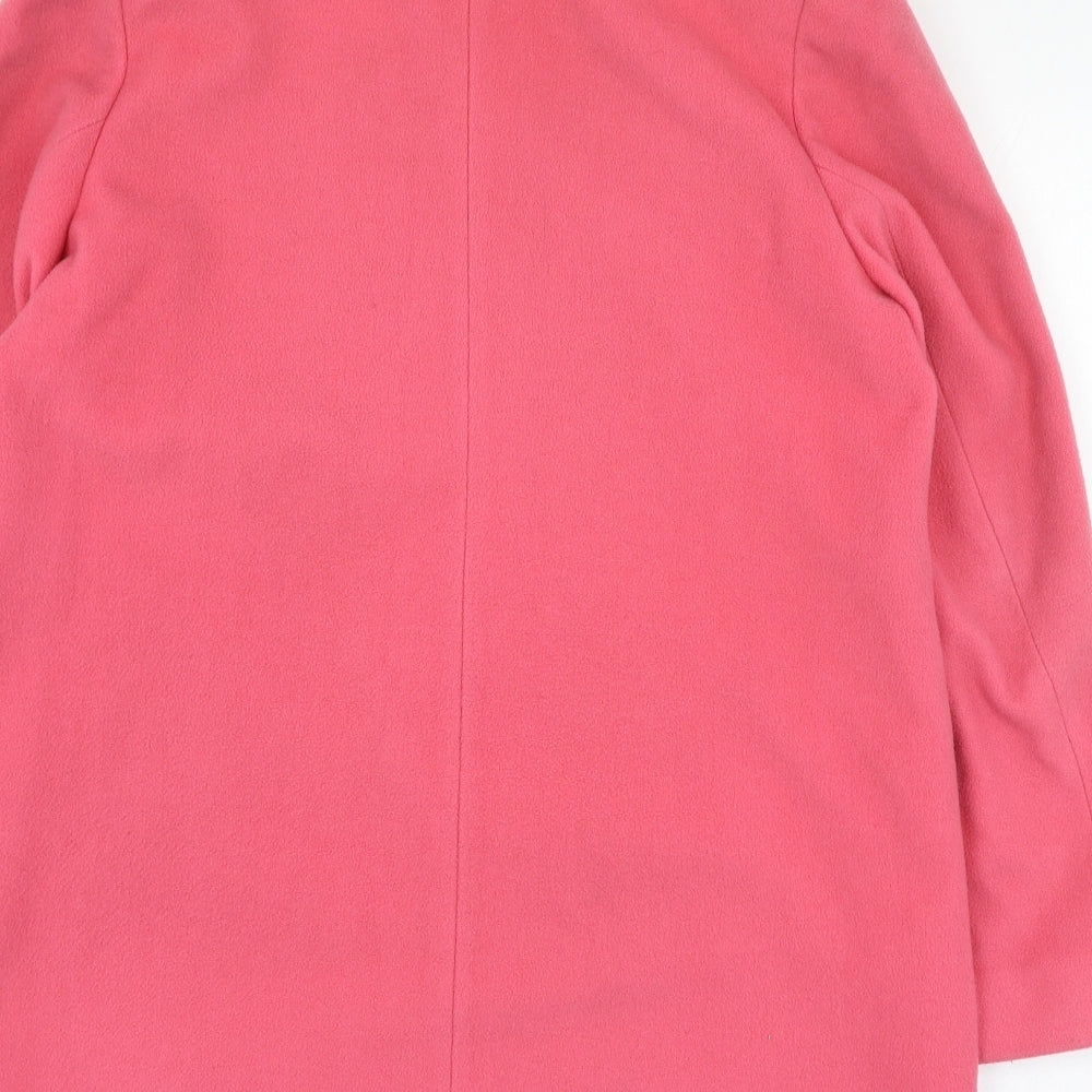 Marks and Spencer Womens Pink   Overcoat Coat Size 12  Button
