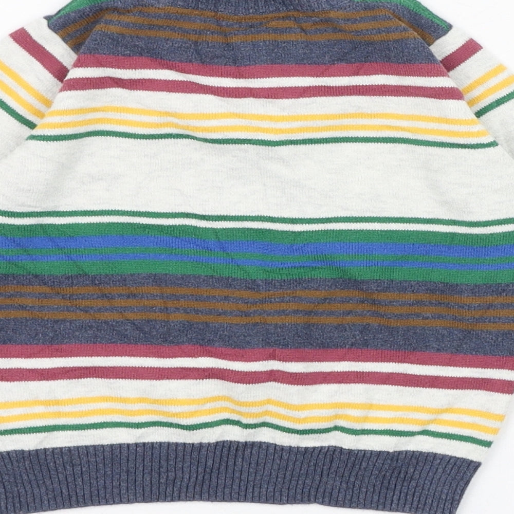 Marks and Spencer Boys Multicoloured Striped Cotton Pullover Jumper Size 18-24 Months  Pullover