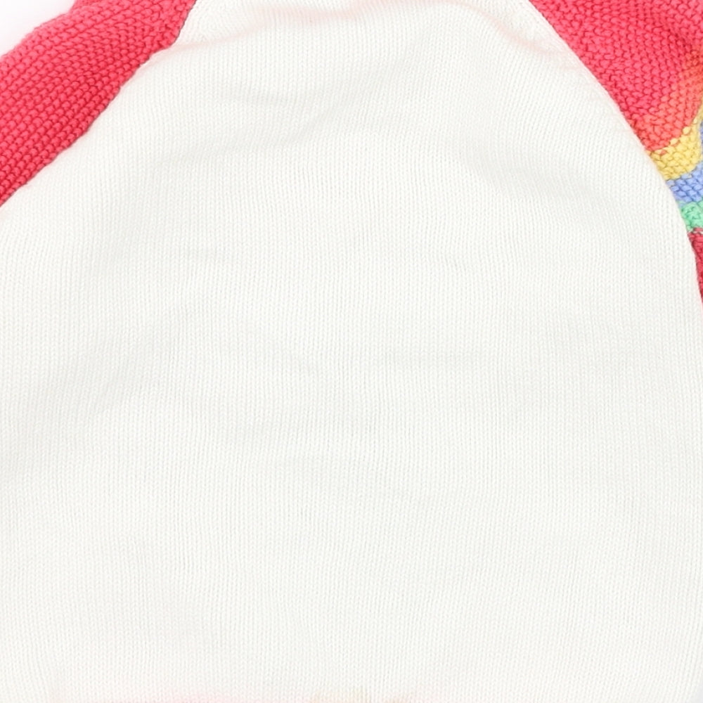 Nutmeg Girls Pink  Cotton Pullover Jumper Size 18-24 Months  Pullover - Rainbow