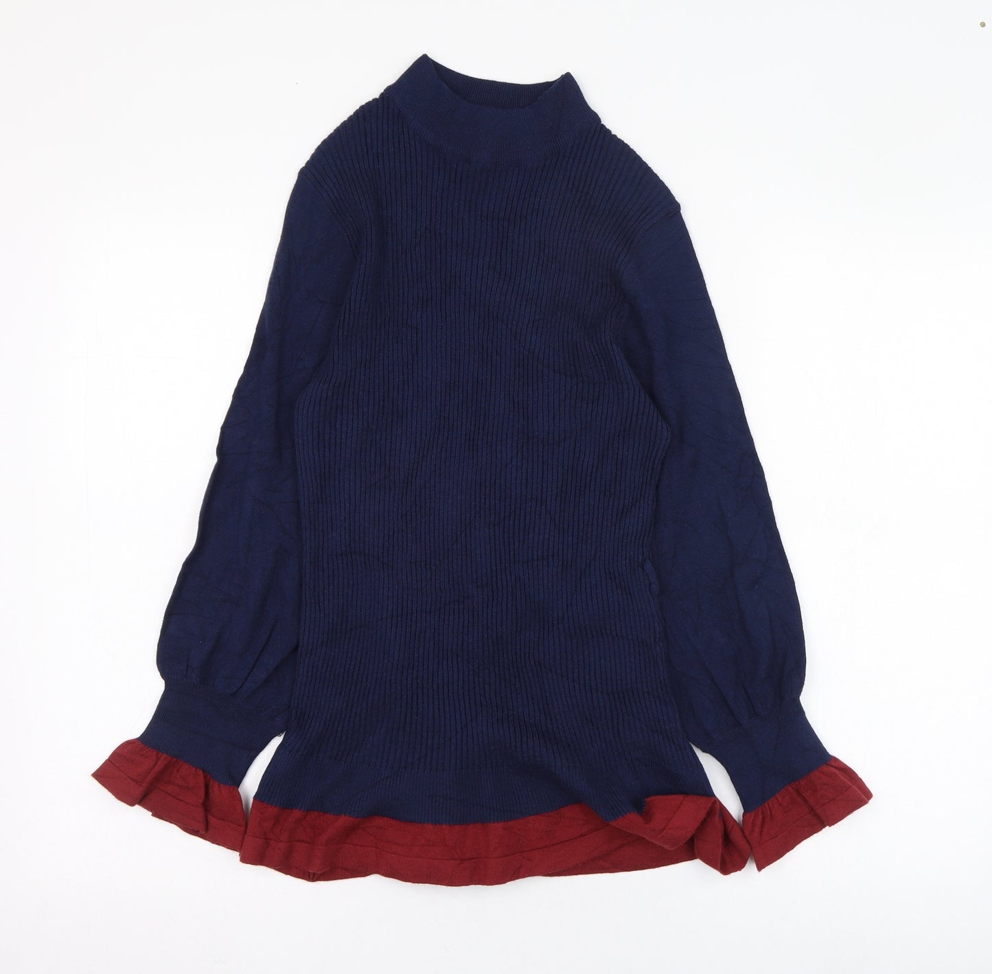 SheIn Womens Blue Round Neck  Viscose Pullover Jumper Size 3XL