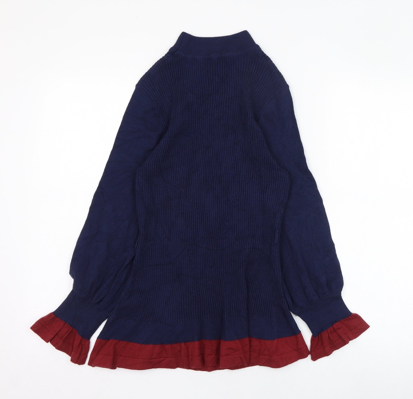 SheIn Womens Blue Round Neck  Viscose Pullover Jumper Size 3XL