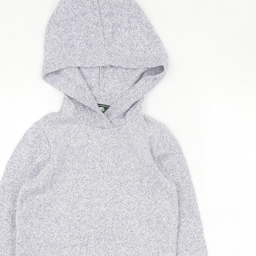 Roots Girls Blue  Cotton Pullover Hoodie Size 11-12 Years  Pullover