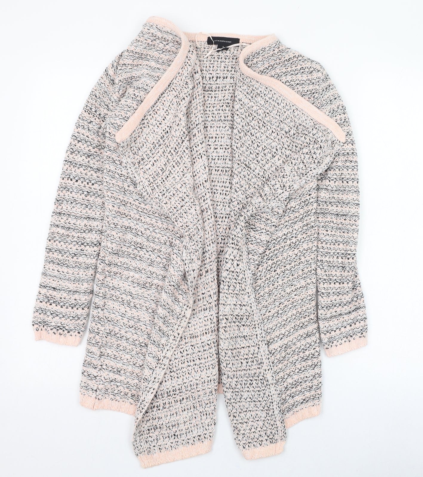 Atmosphere Womens Pink Round Neck  Cotton Cardigan Jumper Size 6